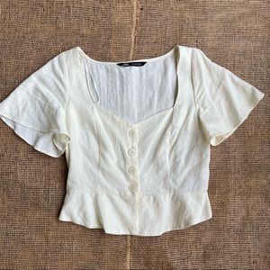 Zara Sweetheart Neckline Top